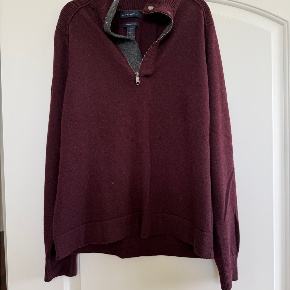 Banana Republic Burgundy V-Neck Sweater